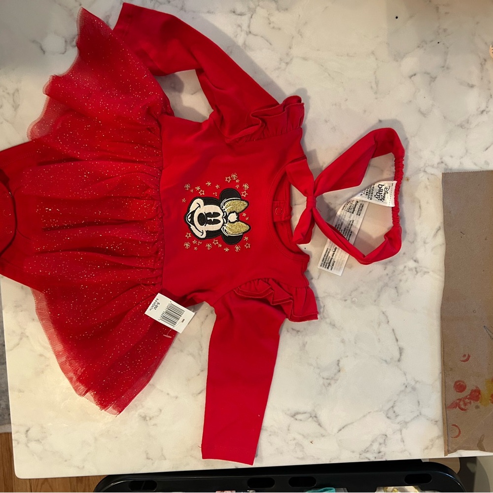 Disney Red Minnie Mouse Baby Dress